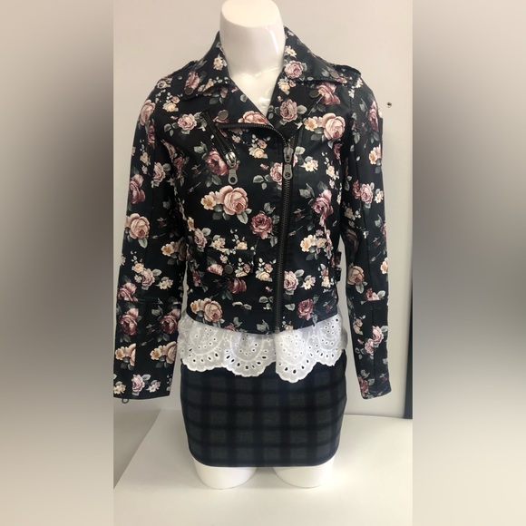 JOLT BOMBER FLORAL JACKET IN SIZE SMALL IN POLYURETHANE MATERIAL WATER PROOF - Picture 3 of 16
